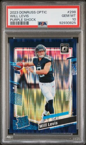 2023 Panini Donruss Optic Will Levis Purple Shock RC #298 PSA 10