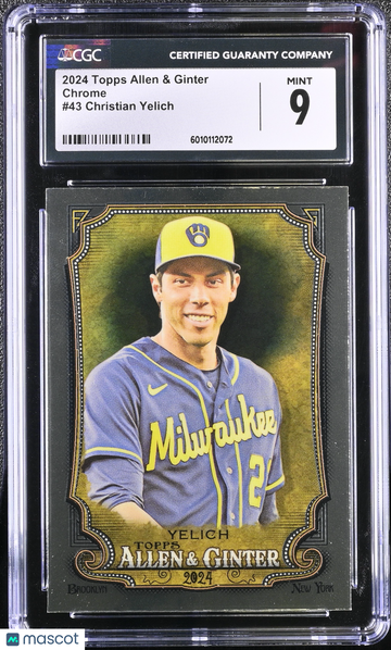 2024 Topps Allen & Ginter Christian Yelich #43 Chrome CGC 9