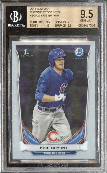 2014 Bowman Chrome Prospect Kris Bryant 1st BGS 9.5 GEM MINT