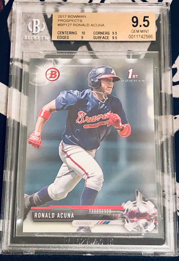 2017 Bowman Prospect Ronald Acuna Jr. 1st Bowman BGS9.5 Gem Mint