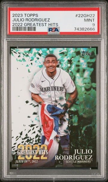 2023 Topps 2022 Greatest Hits 22GH22 Julio Rodriguez PSA 9 MINT Seattle Mariners