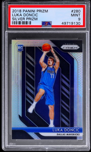 2018-19 Panini Prizm Luka Doncic Silver Prizm #280 PSA 9 Mint