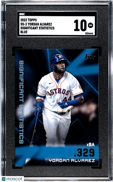 2023 Topps Yordan Alvarez #SS-3 Significant Stats. , Blue SGC 10