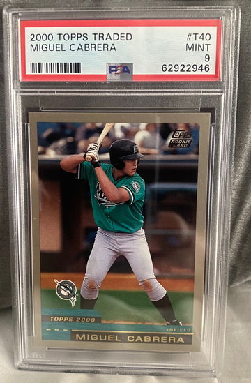 2000 Topps traded Miguel Cabrera PSA 9
