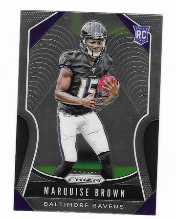 Marquise "Hollywood" Brown 2019 Panini Prizm #341 Rookie Card Baltimore Ravens