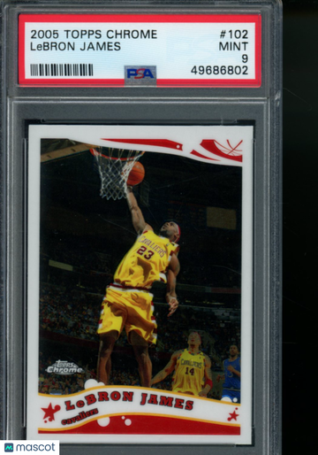 2005 Topps Chrome LeBron James #102 PSA 9