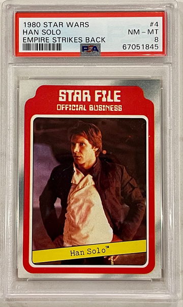 1980 Star Wars Empire Strikes Back #4 Han Solo PSA 8