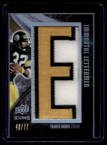 2008 Upper Deck Icons Immortal Lettermen Franco Harris #FH23 Patch /77