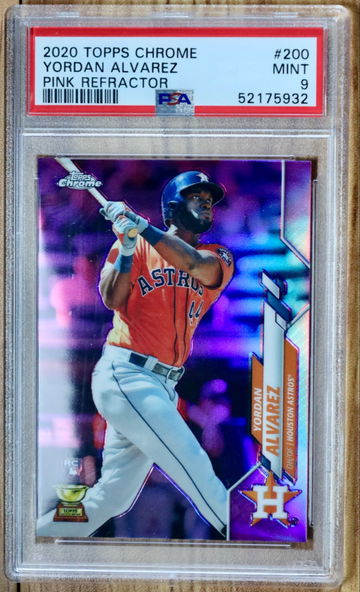 2020 Topps Chrome Yordan Alvarez Pink Refractor