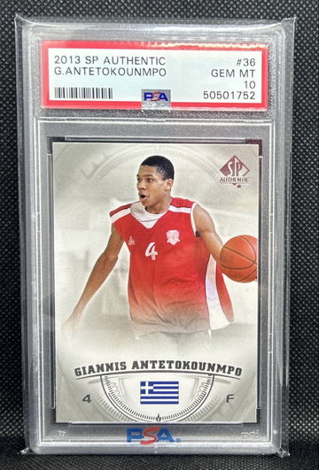 2013-14 SP Authentic #36 Giannis Antetokounmpo BUCKS PSA 10 RC Rookie Card