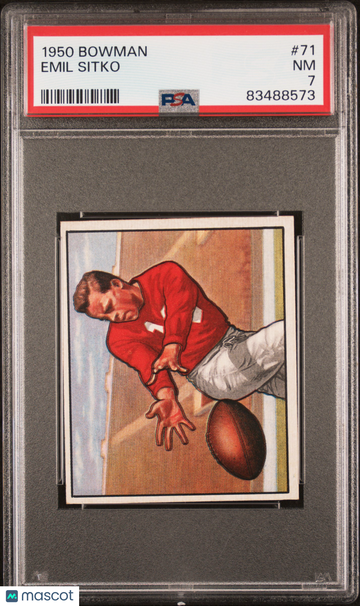1950 Bowman Emil Sitko #71 PSA 7