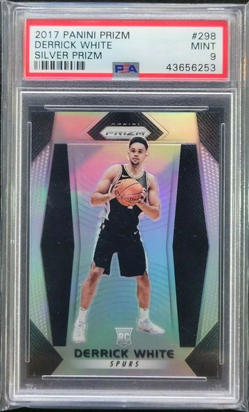 2017 Derrick White Prizm Silver RC PSA 9