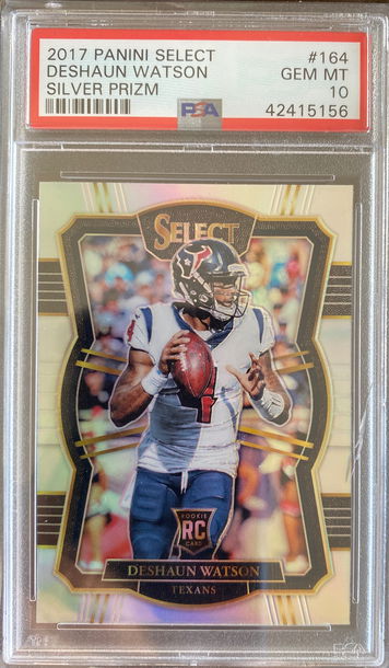 2017 Select Deshaun Watson Premier Level Silver RC #164 PSA 10 Gem Mint Rookie