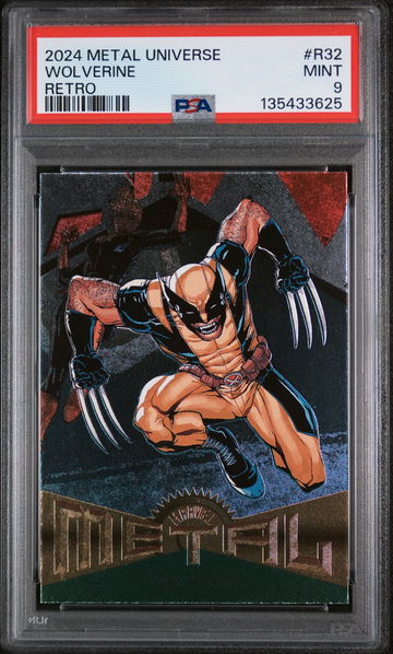 2024 Skybox Metal Universe Avengers Retro Wolverine #R32 PSA 9