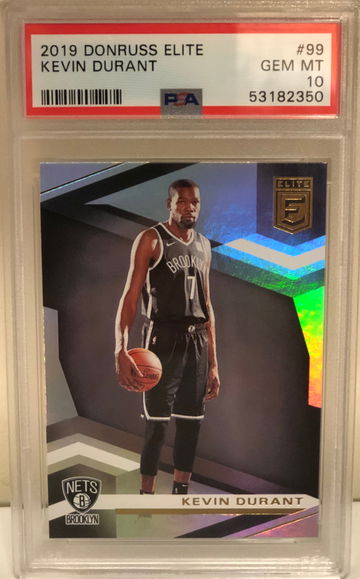 Kevin Durant 2019 Donruss Elite Holo PSA 10