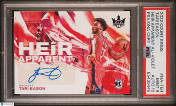 2022-23 Panini Court Kings Tari Eason #HA-TER Amethyst Short Print Parallel/Variety Rookie Insert PSA 9 Panini Authentic
