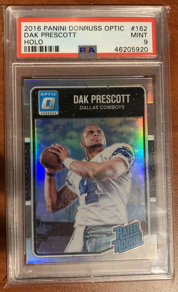2016 Optic Rated Rookie Dak Prescott Holographic Rookie Card PSA 9