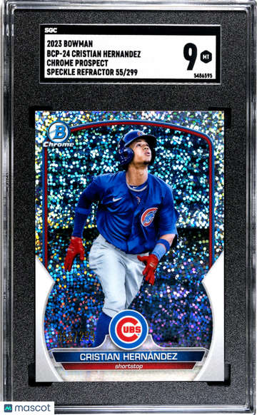 2023 Bowman Cristian Hernandez #BCP-24 CHR. Pros. Speckle Refractor /299 SGC 9