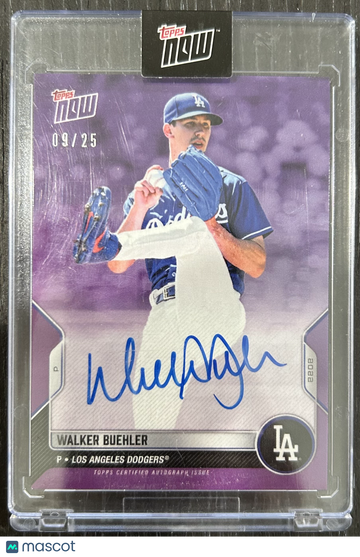 2022 Topps Now Walker Buehler #089B /25 Autograph
