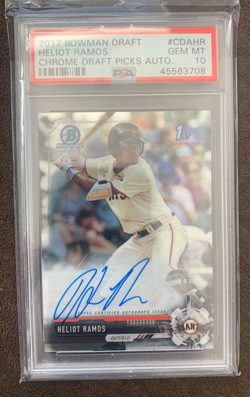 2017 bowman draft heliot Ramos auto psa 10