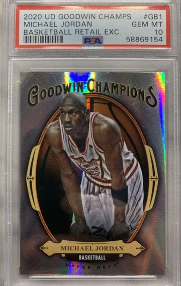 2020 Upper Deck UD Goodwin Champions Basketball Retail Exclusive Foil GB1 Michael Jordan PSA 10 Gem Mint
