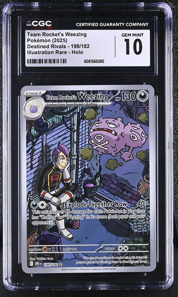 2025 Pokémon Scarlet & Violet Destined Rivals Weezing #199/182 CGC 10