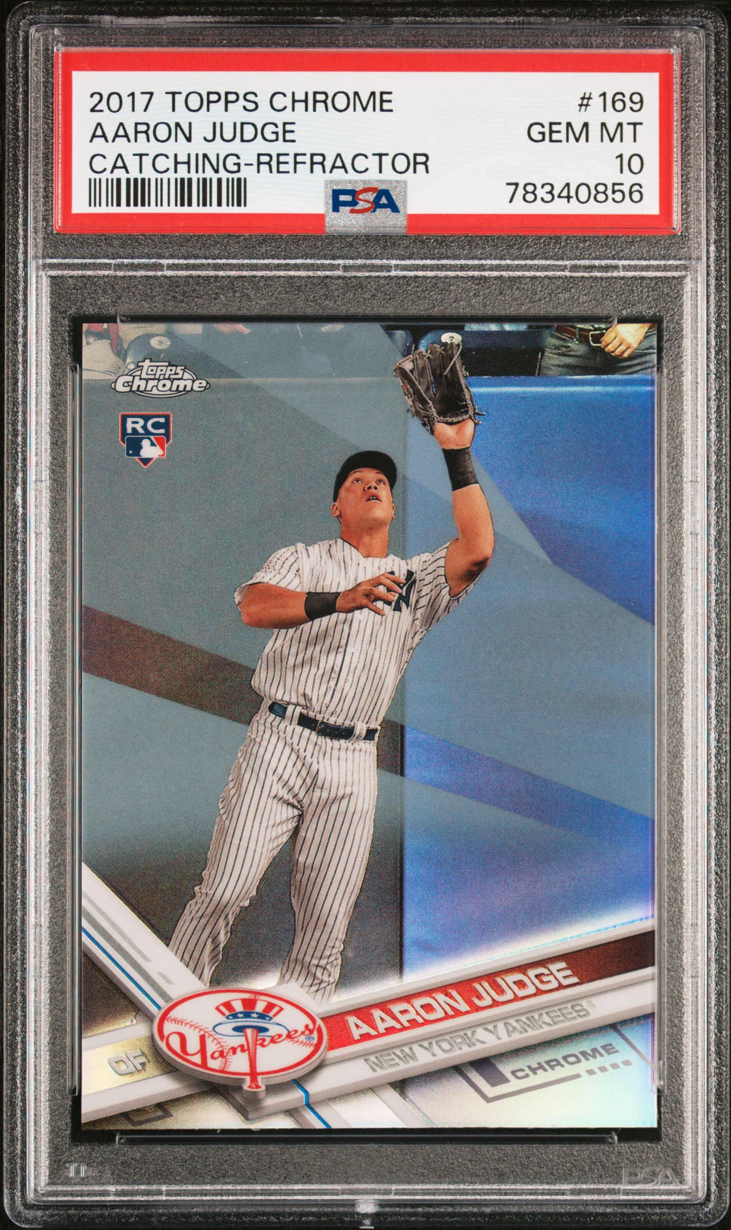 2017 Topps Chrome Aaron Judge #169 REFRACTOR PSA 10