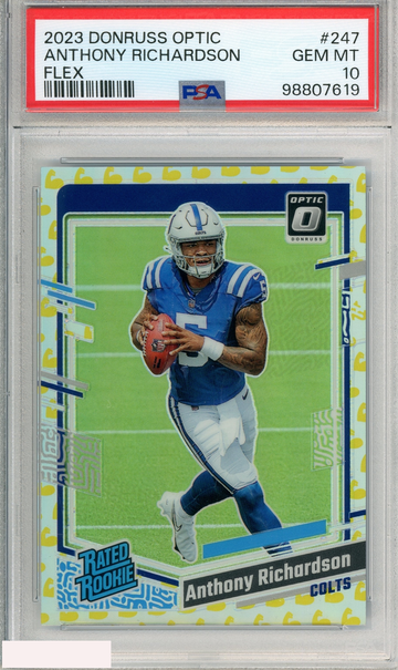 2023 PANINI DONRUSS OPTIC ANTHONY RICHARDSON #247 FLEX PSA 10 GEM MT