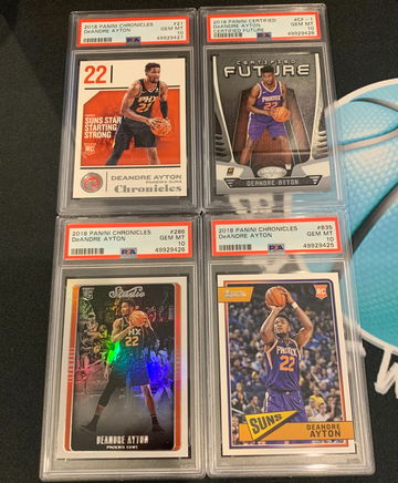 Deandre Ayton RC PSA 10 LOT Certified Chronicles Phoenix Suns