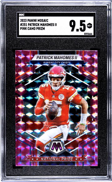2023 Panini Mosaic #251 Patrick Mahomes II Pink Camo Prizm SGC 9.5