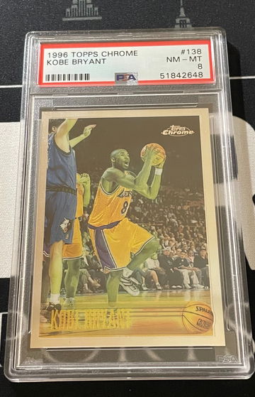 1996 Topps Chrome Kobe Bryant PSA 8