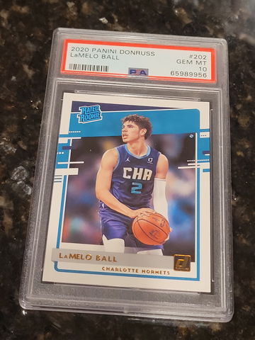 2020 Donruss Rated Rookie Lamelo Ball PSA 10 GEM MT #202