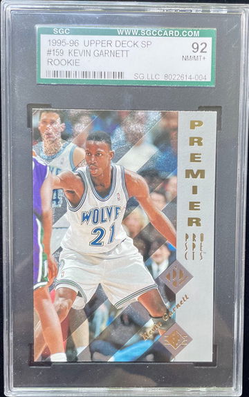 Hof 1995-96 Upper Deck SP #159 Kevin Garnett Rookie Card RC NM/MT+ 92 SGC 8.5