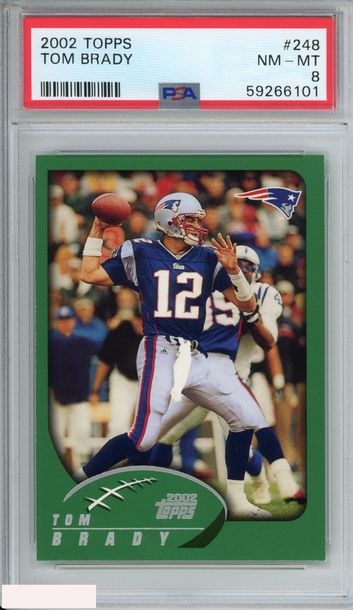 2002 TOPPS TOM BRADY #248 NEW ENGLAND PATRIOTS PSA 8 NM-MT