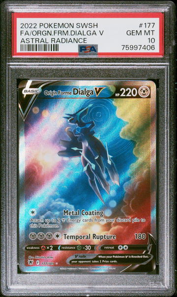 2022 Pokemon Sword and Shield Astral Radiance Origin Forme Dialga V #177 PSA 10