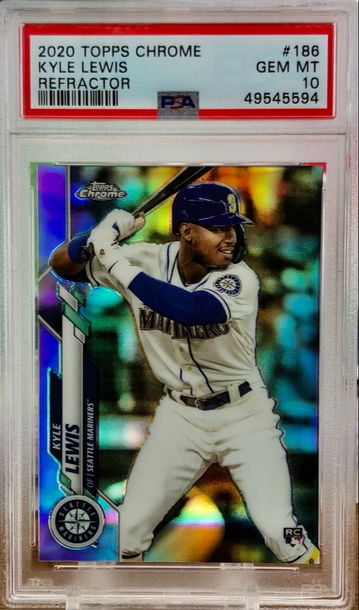 2020 Topps Chrome Kyle Lewis Refractor RC PSA 10