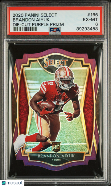 2020 Panini Select Brandon Aiyuk #166 Die Cut Purple Prizm PSA 6