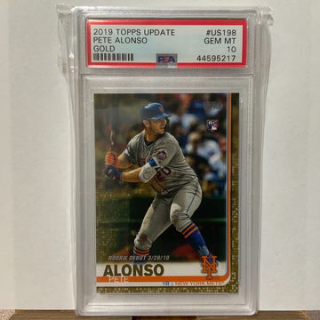 Pete Alonso 2019 Topps Update Gold RC PSA 10