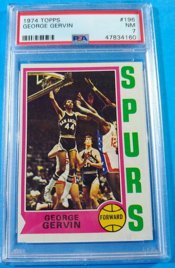 George Gervin 1974 Topps Rookie #196 PSA 7