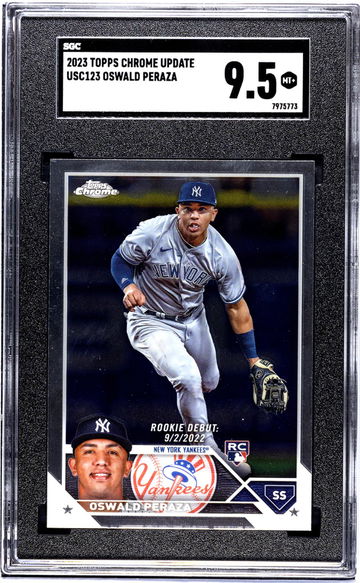2023 Topps Chrome Update #USC123 Oswald Peraza SGC 9.5