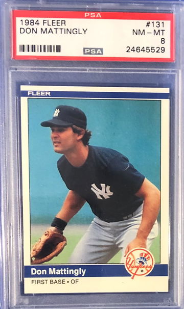 1984 Fleer #131 Don Mattingly rookie PSA 8