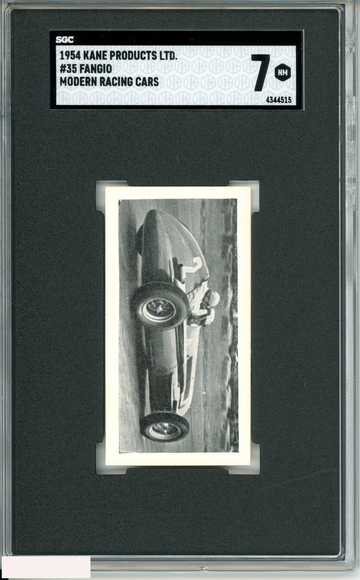 1954 KANE PRODUCTS LTD FANGIO #35 MODERN RACING CARS ROOKIE RC SGC 7 NM