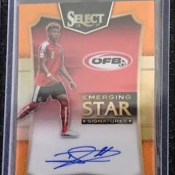 2016-17 Panini Select Emerging Star Signatures Orange Prizm #31/75 David Alaba Auto