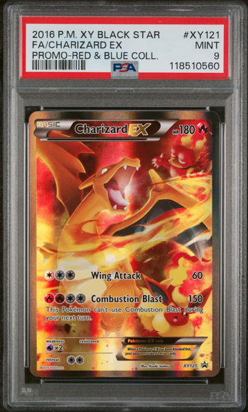2016 Pokemon XY Black Star Promo Red and Blue Collection Charizard Ex #XY121 PSA 9