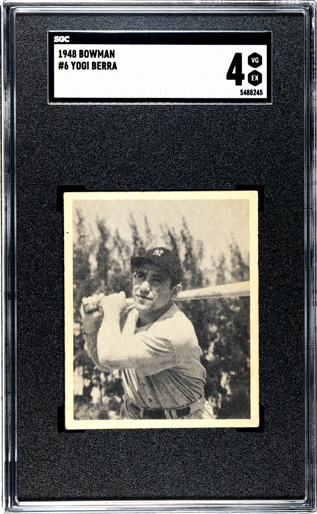 1948 Bowman #6 Yogi Berra SGC 4