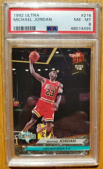 1992 Fleer Ultra #216 Michael Jordan PSA 8 NM - MT