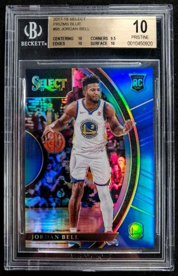 2017-18 Select Prizms Blue Jordan Bell 033/299 ROOKIE RC #95 BGS 10 POP 1 - DHL Express Air 5-6 Days with Tracking