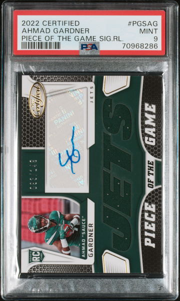 2022 Panini Certified Piece of the Game Sig. Ahmad Gardner #PGS-AG RC RPA PSA 9