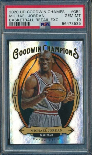 2020 Upper Deck UD Goodwin Champions Basketball Retail Exclusive Foil GB4 Michael Jordan Chicago Bulls PSA 10 Gem Mint