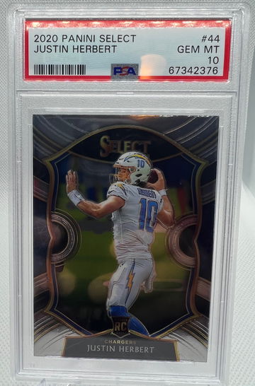 2020 Select Justin Herbert RC PSA 10